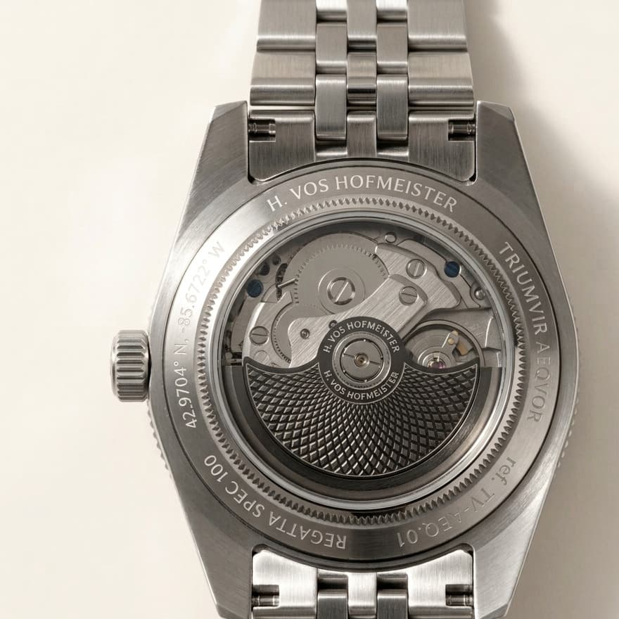 The AEQVOR's exhibition caseback, ref. TV-AEQ.01